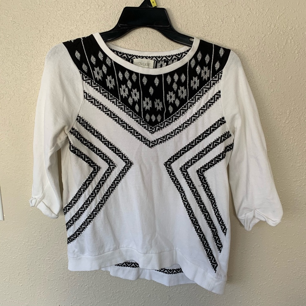 Black and white Aztec Sweatshirt